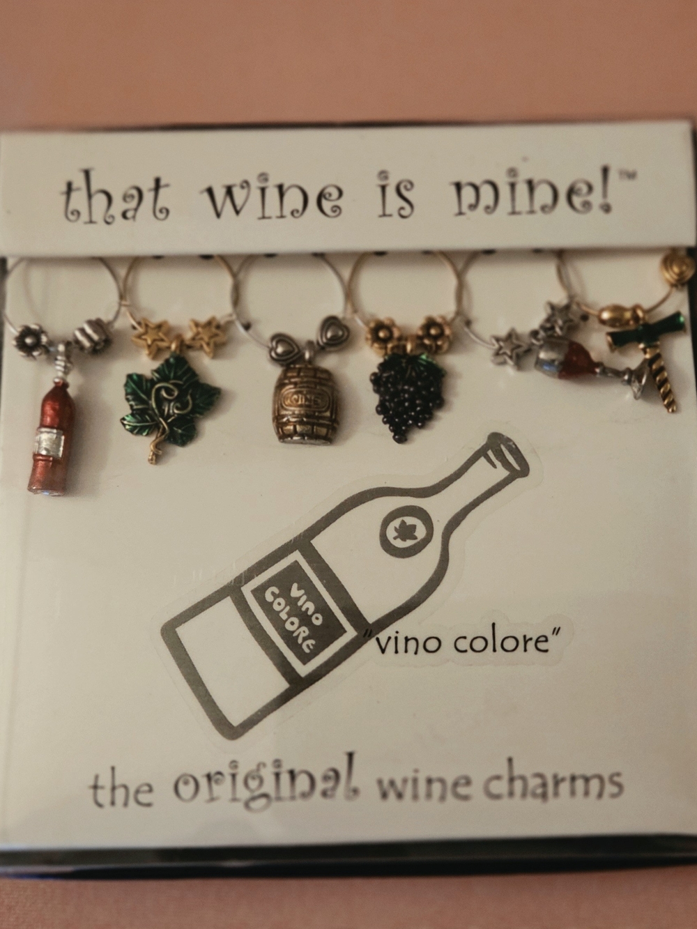 That Wine Is Mine! Wine Charms - Multicolor